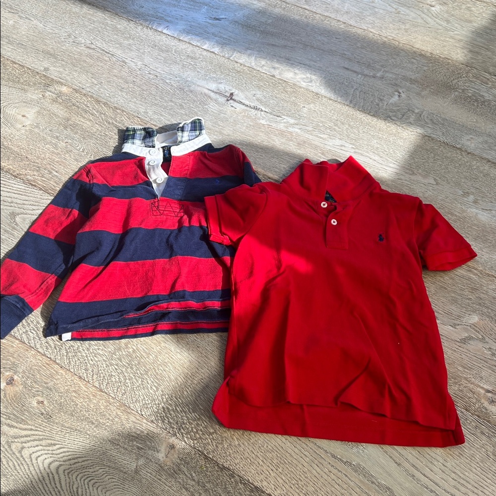 Polo Ralph Lauren Boys Shirts sizes 4 and 5, red and navy